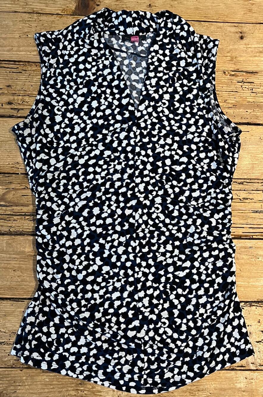 Vince Camuto Womens Size M Multicolor Sleeveless V-Neck Blouse NWOT